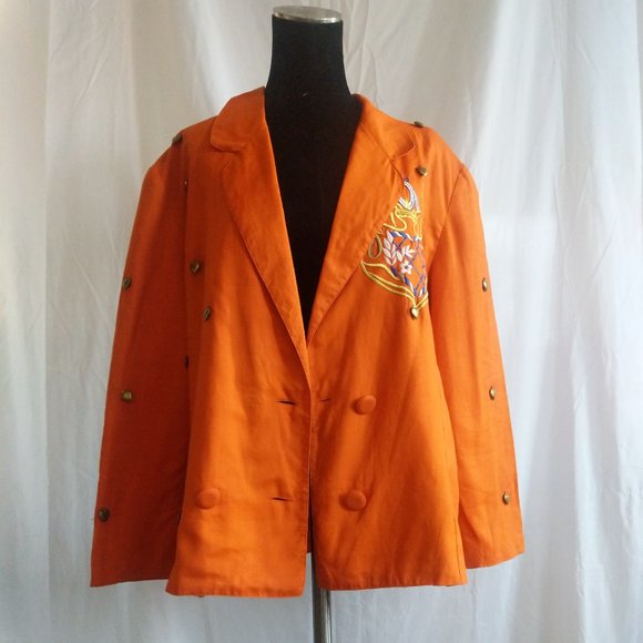 Vibrant CollectionOrange Sia Bellini Blazer